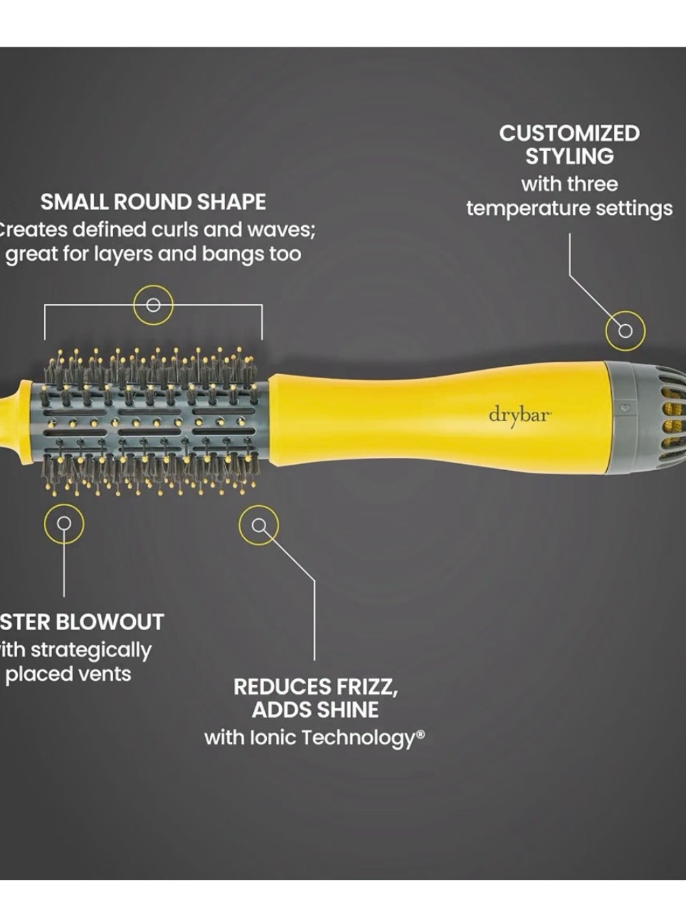Drybar Halfshot 1.5” Barrell Hairdryer Brush